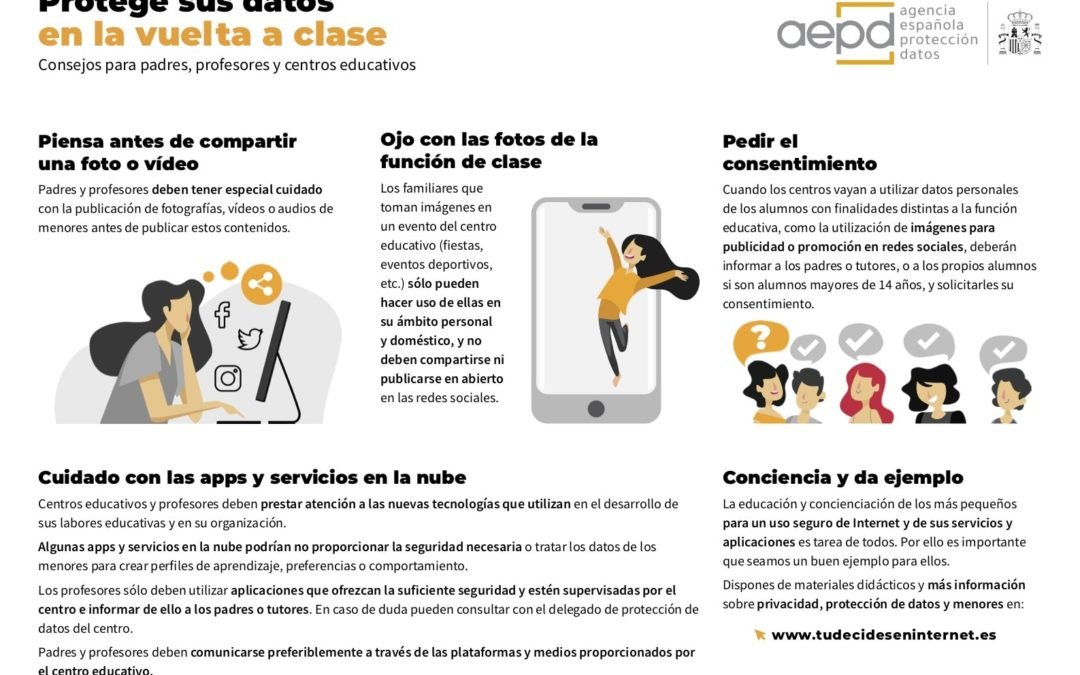 Consejos para la protección de datos en la vuelta a clase (INFOGRAFIA)